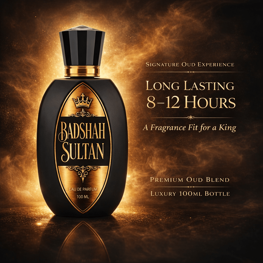 Badshah Sultan Premium Oud Perfume 100ml – Long Lasting Luxury Fragrance - MUSK AL HUBA