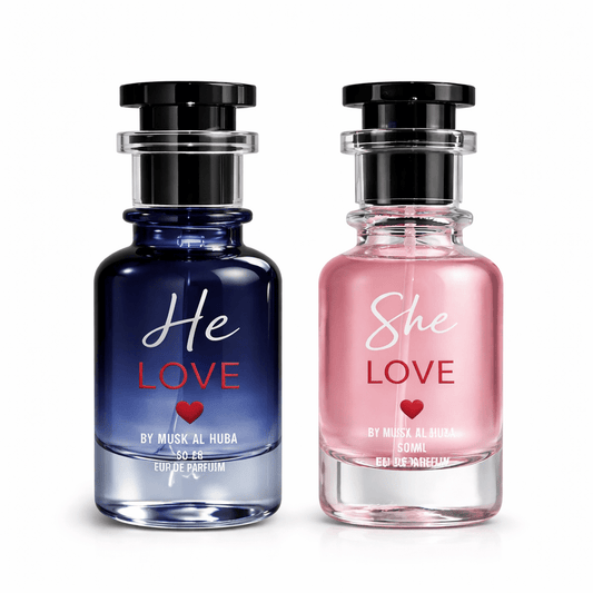 He Love & She Love Couple Perfume Bundle (50ml + 50ml) - MUSK AL HUBA